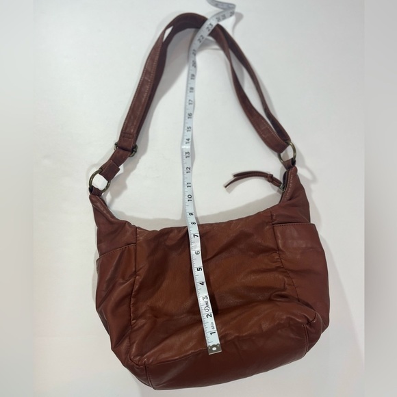 SCARLETON Faux Leather Crescent Shoulder Hobo Bag Boho Cocoa Brown - Picture 6 of 12